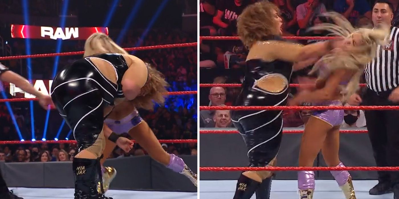 Nia Jax And Charlotte Flair Appear To Have WWE Raw Match Break Down