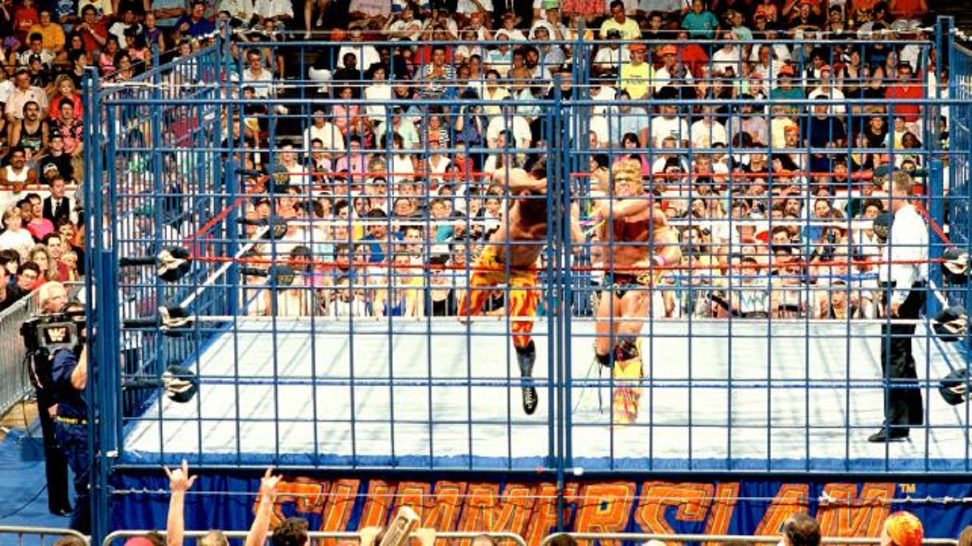 Rick Rude vs Ultimate Warrior cage match
