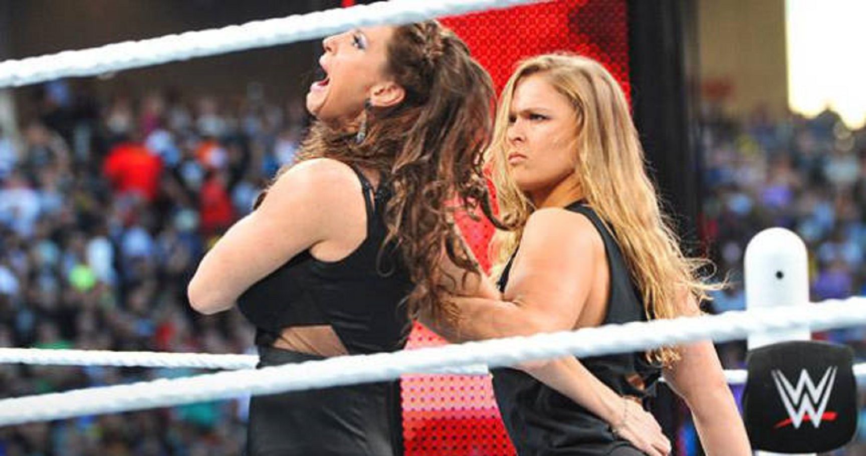 Ronda Rousey Hardcore Porn - Ronda-Rousey-Stephanie-McMahon-WrestleMania-31-645x370.jpg