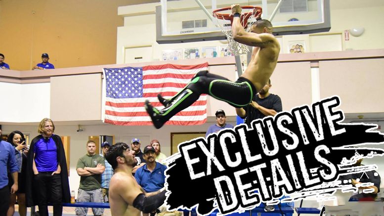 slam dunk wrestling move video outside dive danny limelight