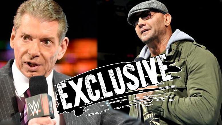 dave bautista wwe wrestlemania vince mcmahon meeting guardians of the galaxy sequel