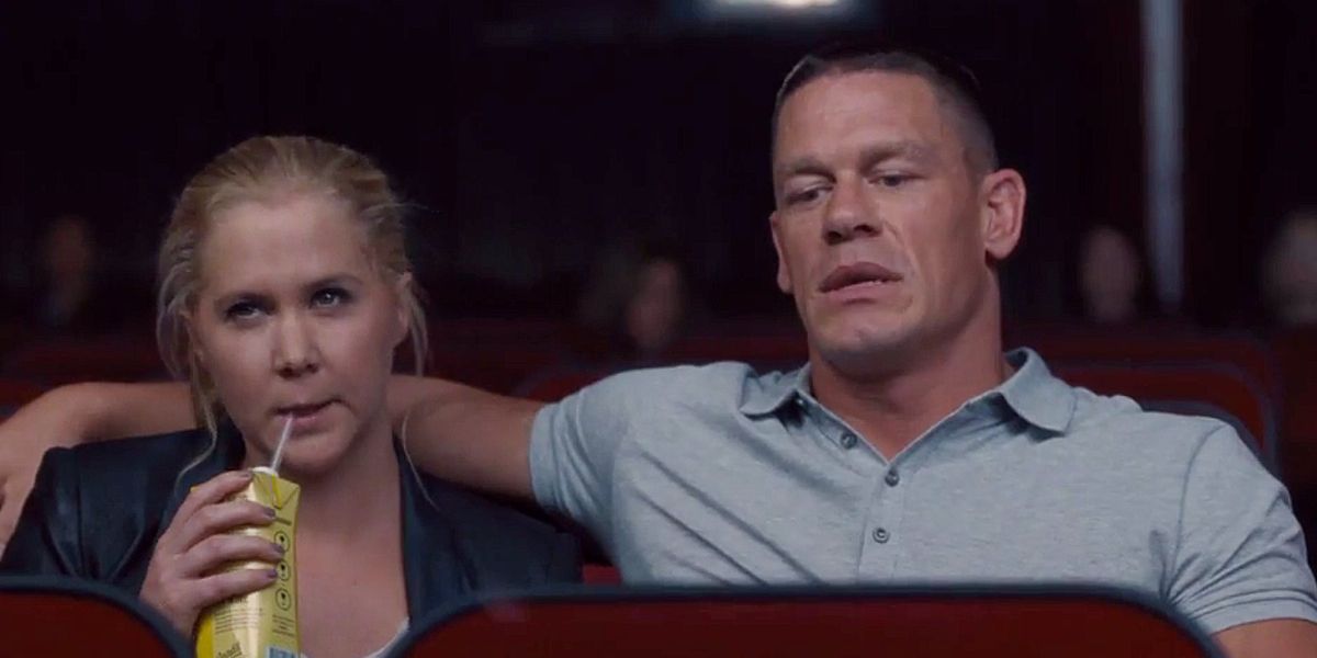 John Cena and Amy Schumer in "Trainwreck"