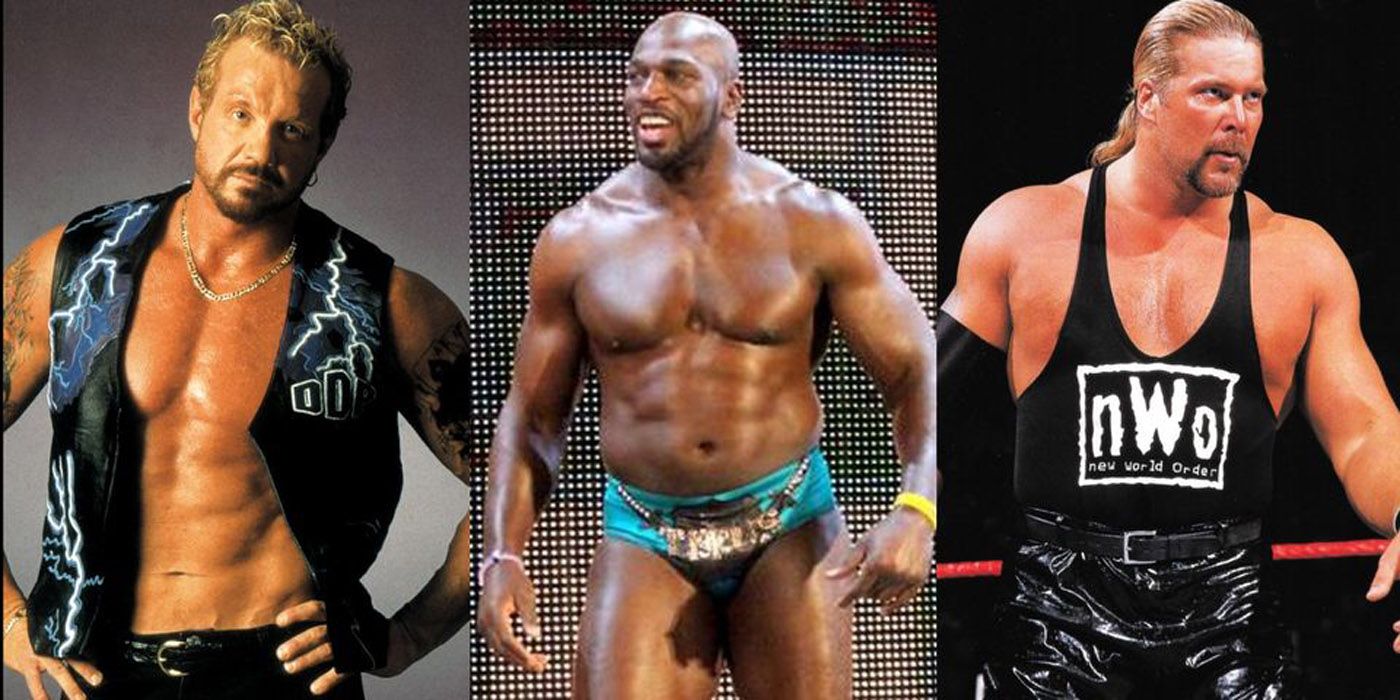 DDP, Titus O'Neil, and Kevin Nash in WWE.