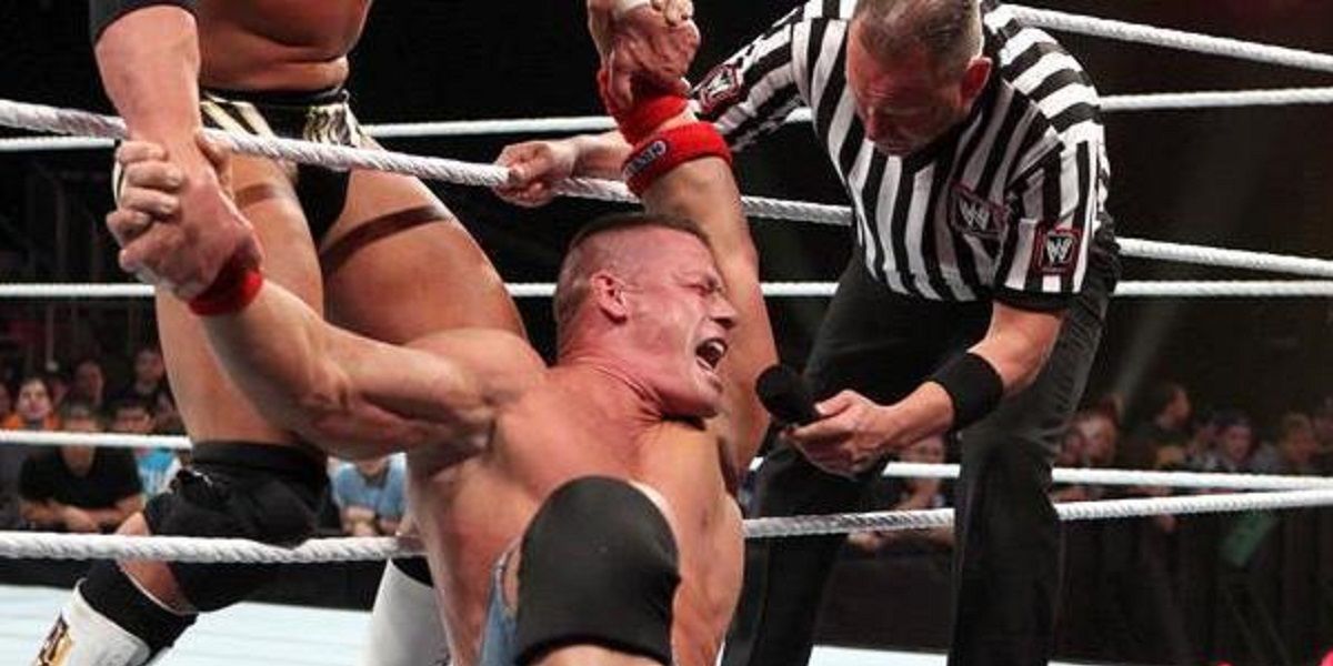 John Cena vs. The Miz in an I Quit match