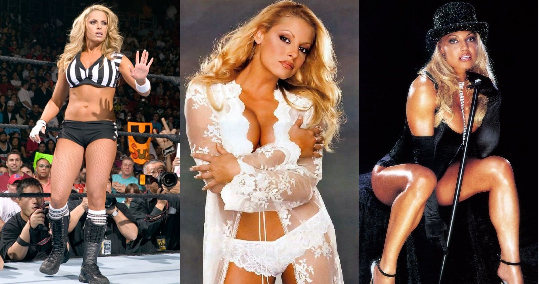 1728px x 910px - Top 20 Hottest Outfits Worn By Trish Stratus In WWE