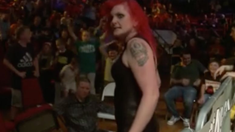 Saraya Knight beer bath kiss wrestler video pcw tribute to the troops