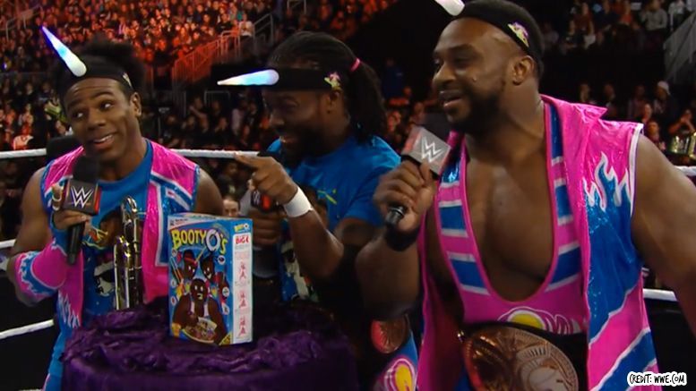 booty os cereal new day finally selling wrestling wrestlers wwe comic con panel