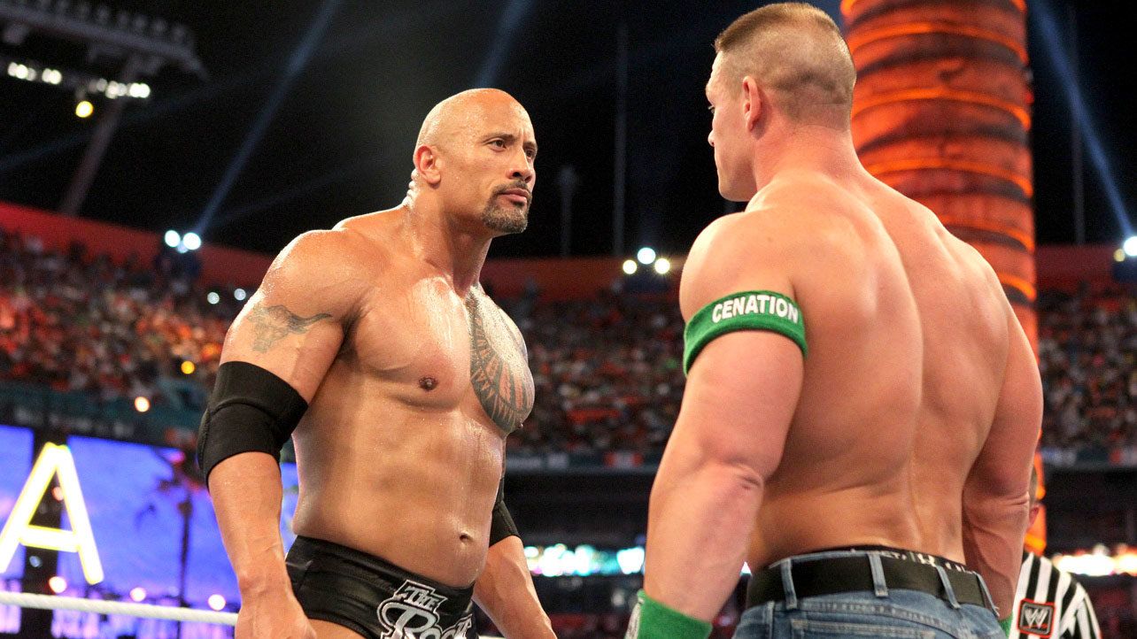 John Cena and The Rock WrestleMania 28