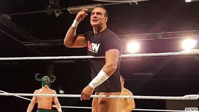 alberto del rio wcpw refuse to lose arm bandage wrapped cut stabbed knife wrestler wrestling