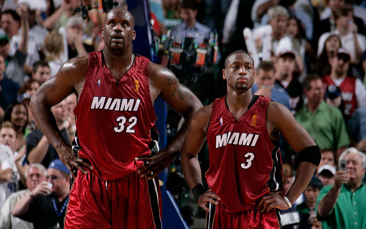 Dwyane Wade and Shaquille O’Neal