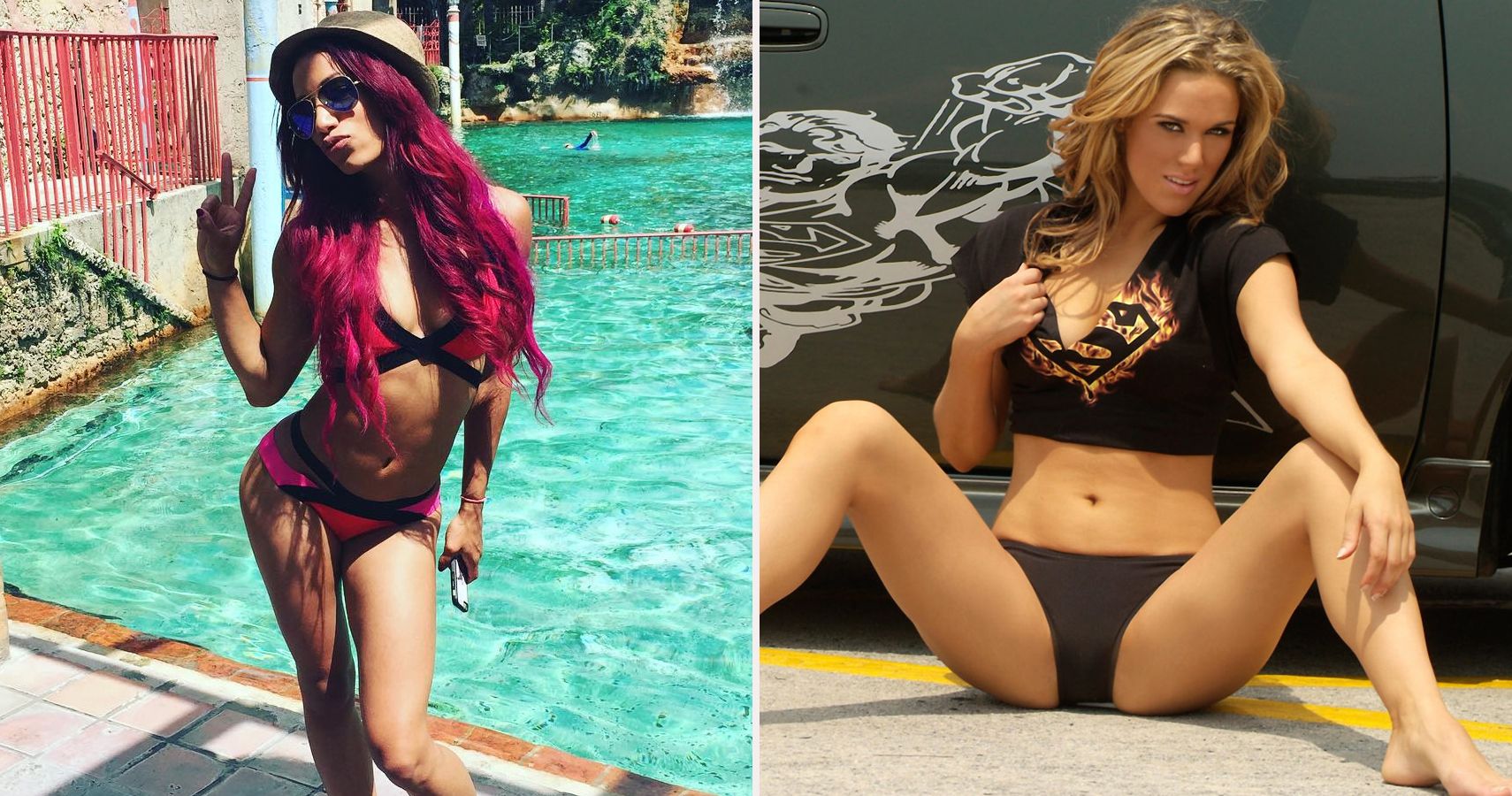 8 Pictures of Sasha Banks and 8 Pictures of Lana Whos Hotter? photo