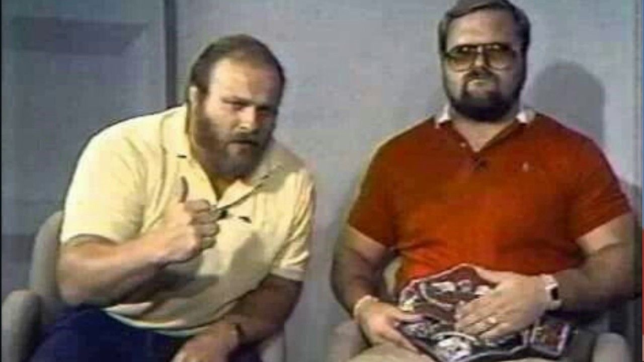 Ole and Arn during a promo