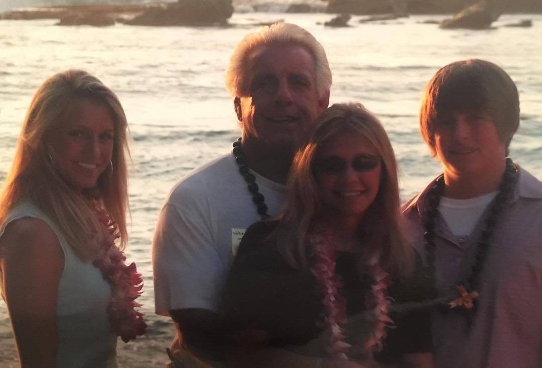 Ric Flair with his family
