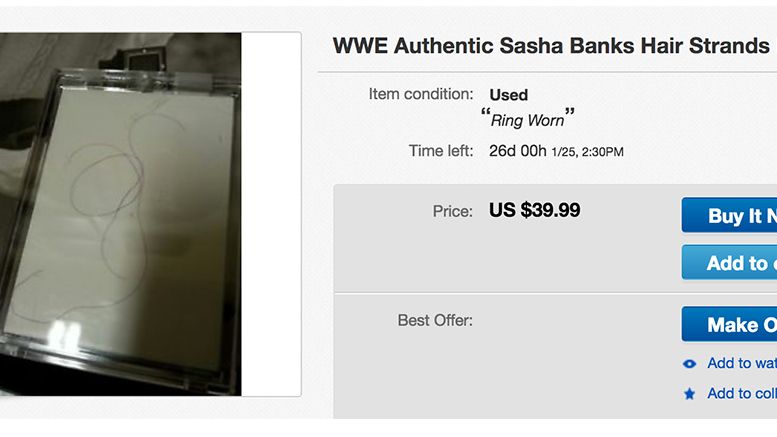 sasha banks hair strands ebay auction wwe