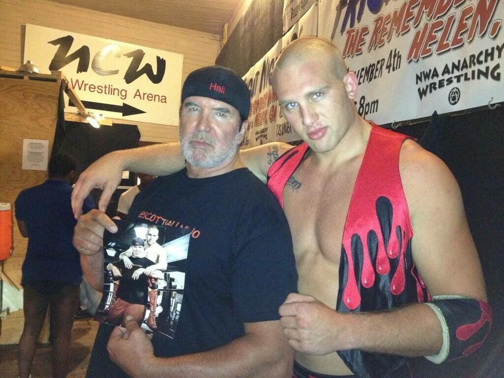 Scott Hall and his son