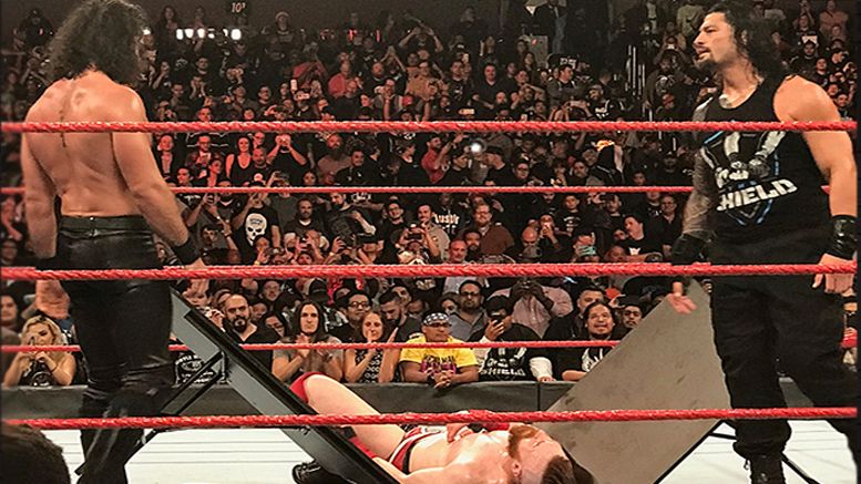 shield sheamus table after raw video