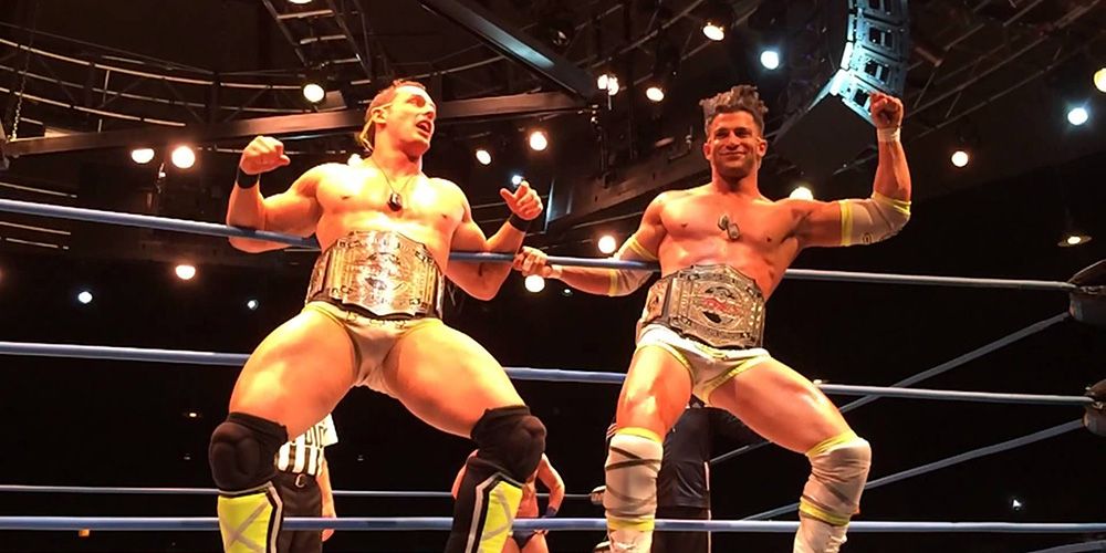BroMans with the Impact Tag Team Champions