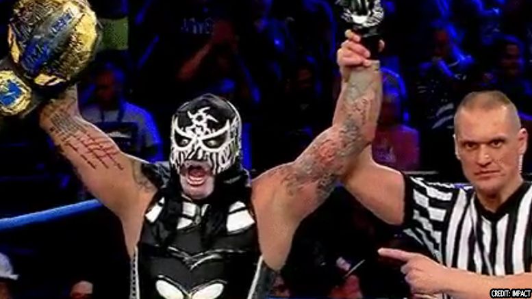 pentagon jr impact wrestling wins world championship video watch clips redemption ppv pay per view results
