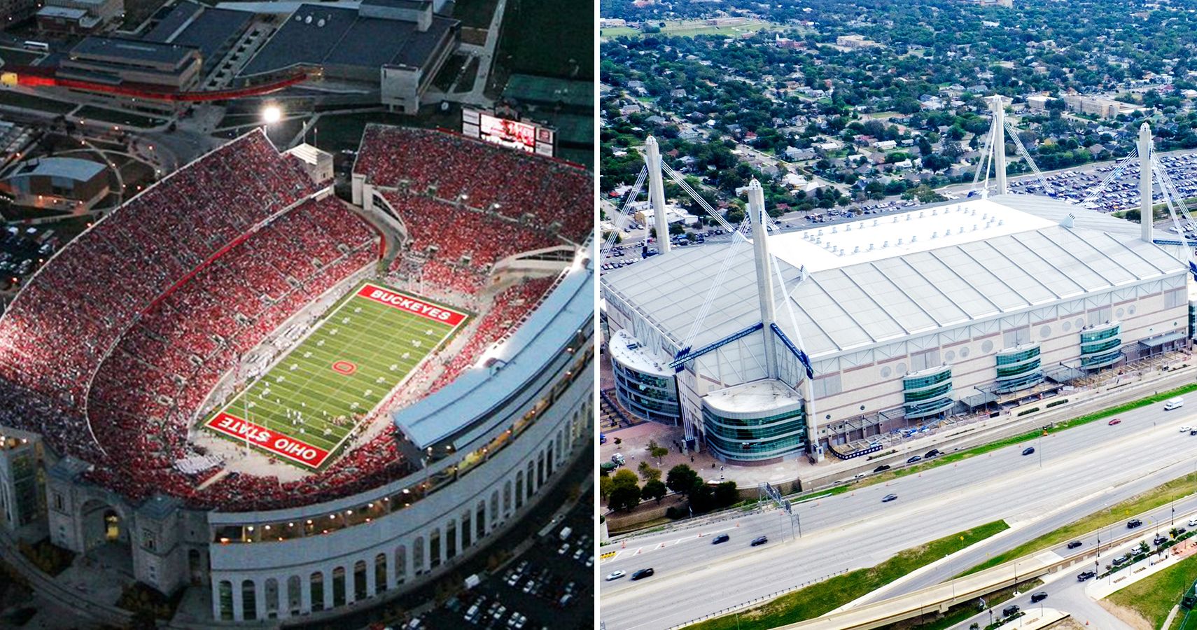 Arlington Stadiums aerial views