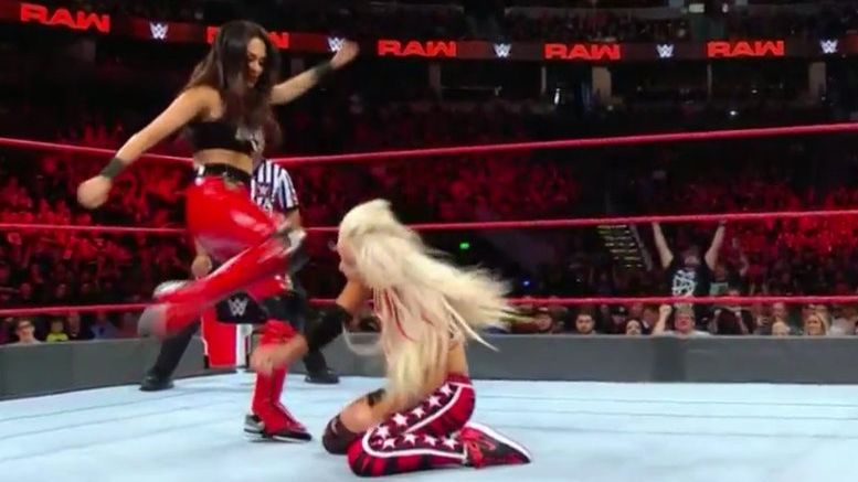 liv morgan knocked out raw video brie bella