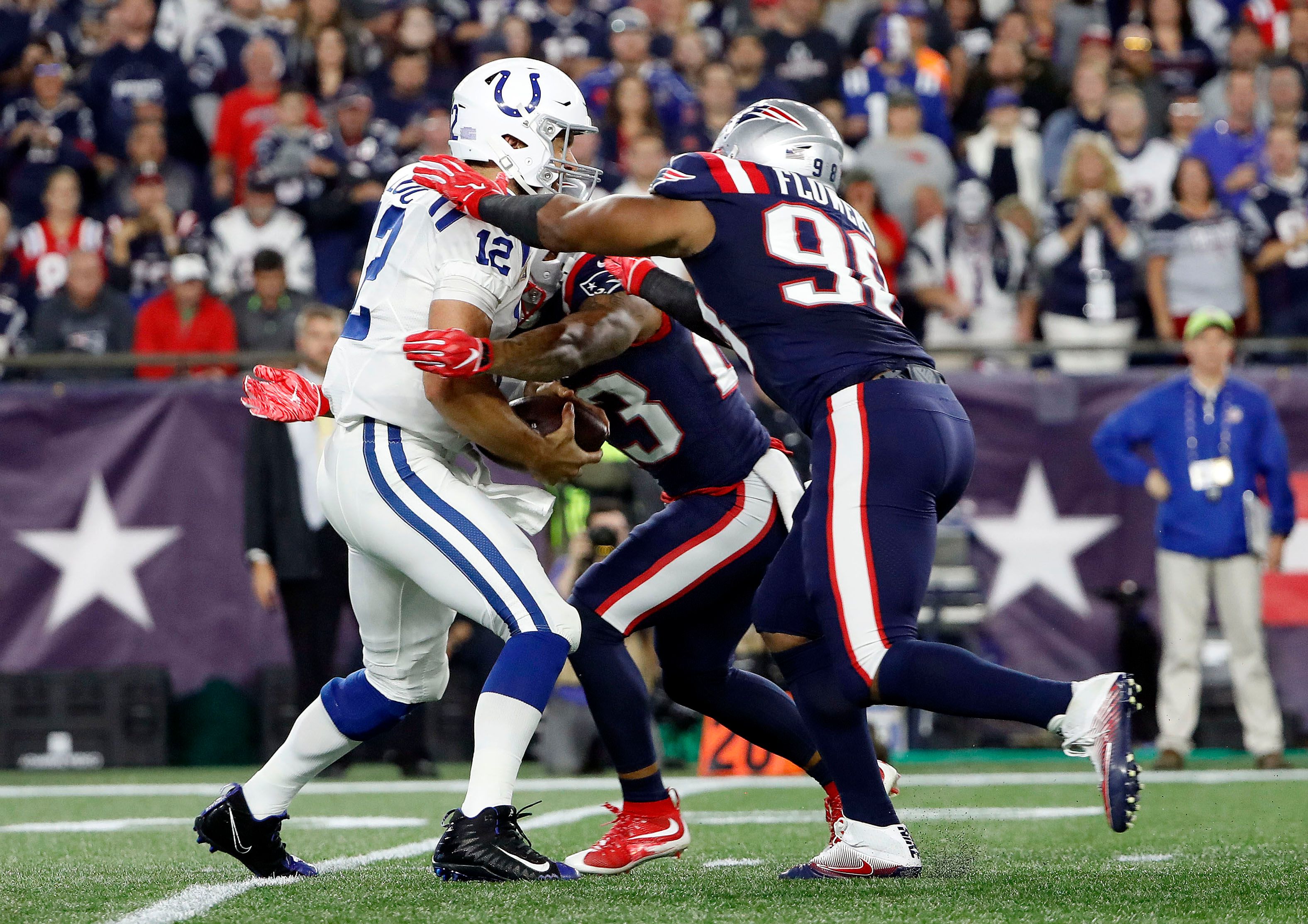 Controversy Ensues As Patriots Avoid Roughing Penalty On Andrew Luck