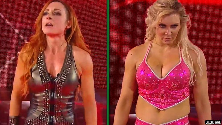 becky lynch charlotte flair react tlc loss results video ronda rousey off the air