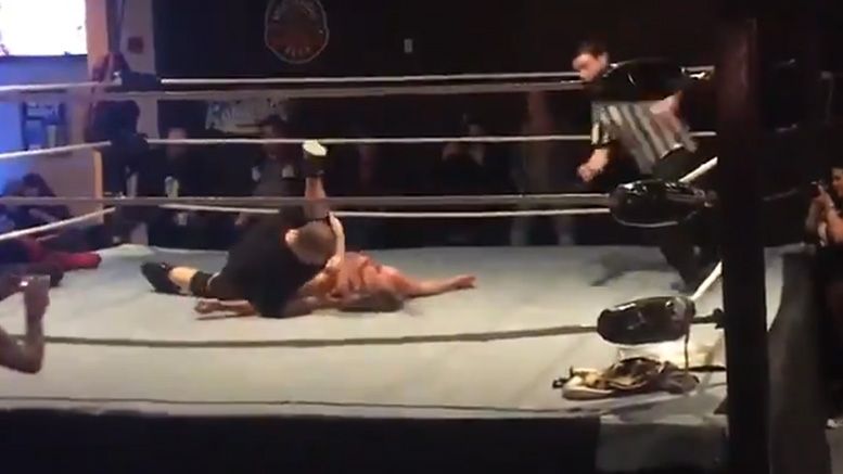 don callis kenny omega wrestling video defeat pin clean