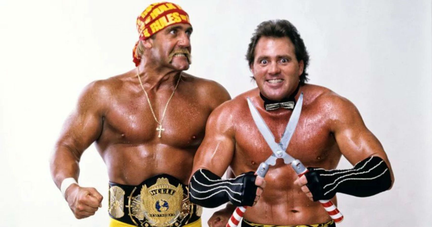 Brutus Beefcake and Hulk Hogan at WrestleMania IX.