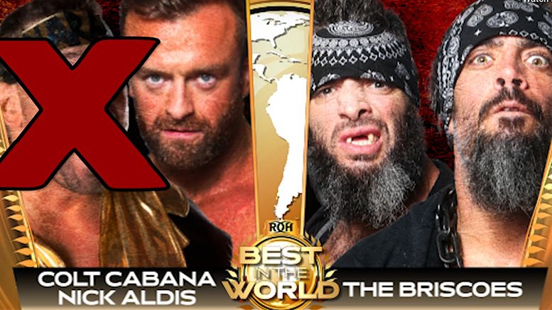 colt cabana best in the world pay per view ppv injured out of pulled injury briscoes nwa roh