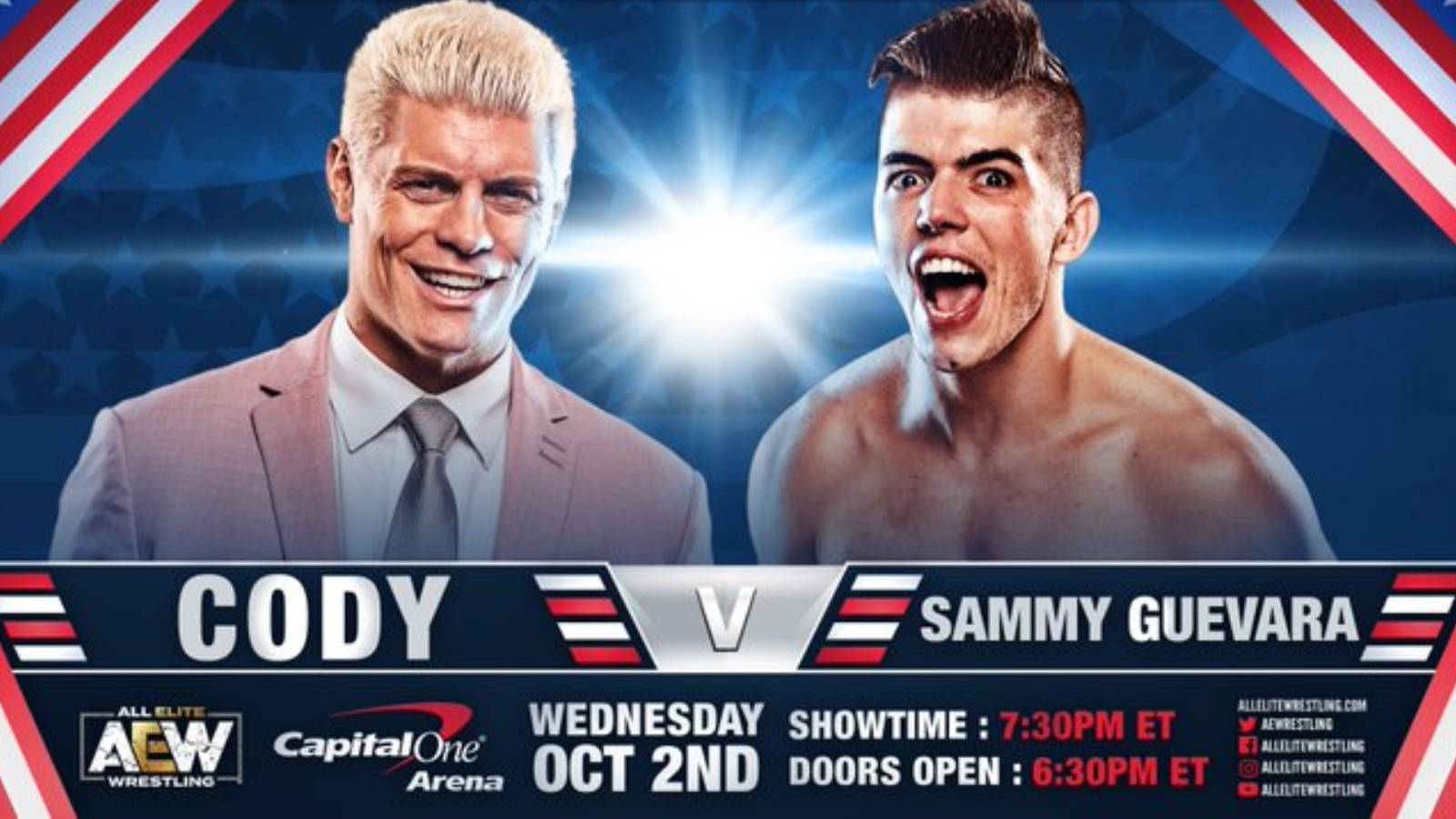 Cody Rhodes To Kick AEW's TNT Show Off With Match Against Sammy Guevara