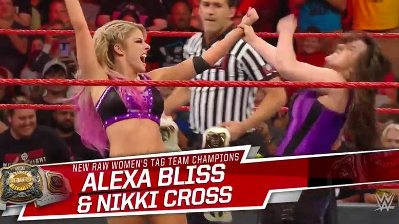 alexa bliss nikki cross womens tag team championship raw results