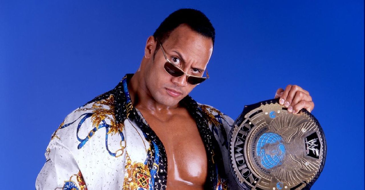 The Rock With The WWE Championship In 2000