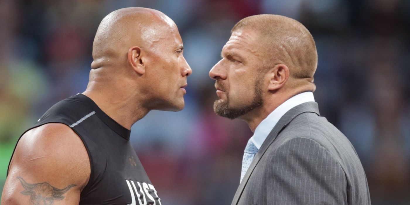 The Rock vs Triple H