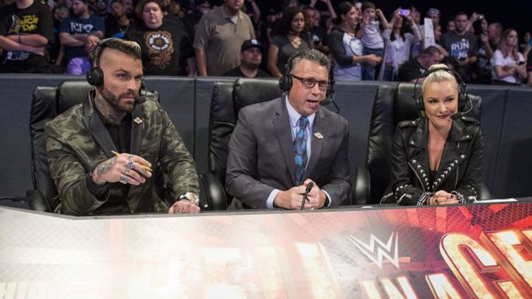 wwe new announcers raw smackdown michael cole corey graves renee young vic joseph dio maddin