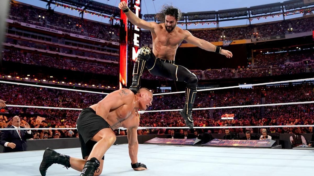 Brock Lesnar Seth Rollins Wrestlemania 