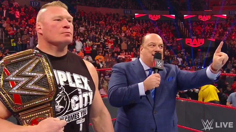 brock lesnar enters royal rumble number one wwe raw