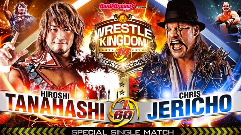 chris jericho hiroshi tanahashi new japan njpw wrestle kingdom 14 results aew video