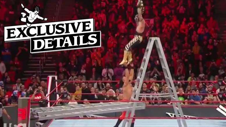 rey mysterio update ladder match cleared scary fall head andrade raw wwe