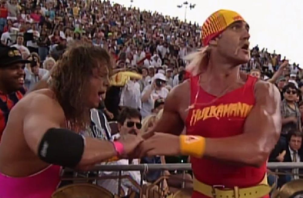 Hulk Hogan and Bret Hart