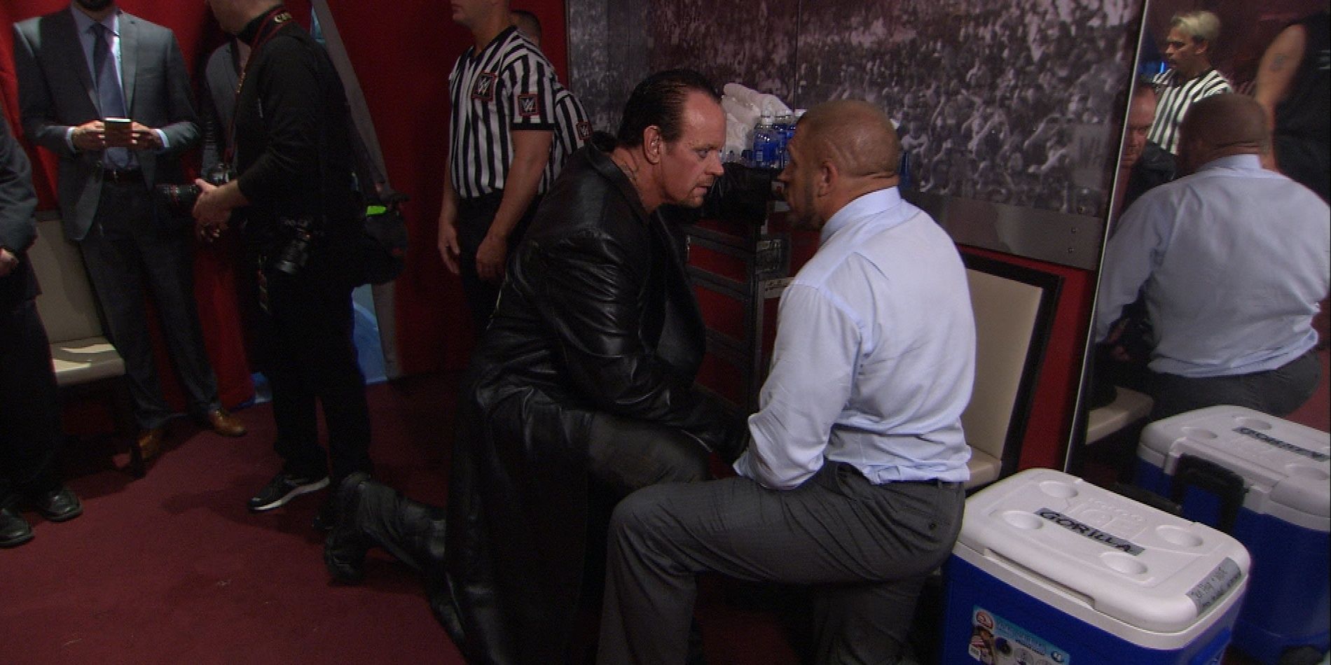 Undertaker and Triple H backstage