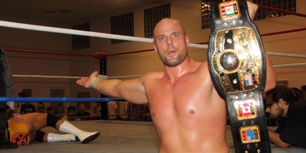 WWE agent Adam Pearce as NWA World Champion