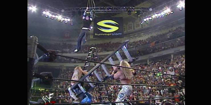 Hardy boyz vs dudley boyz vs edge and christian summerslam World Wrestling Federation Wrestlemania X 7 04 01 2001 Hardy Boyz Jeff Matt Vs Edge Christian Vs Dudley Boyz Bubba Ray D Von Blue Thunder Driver