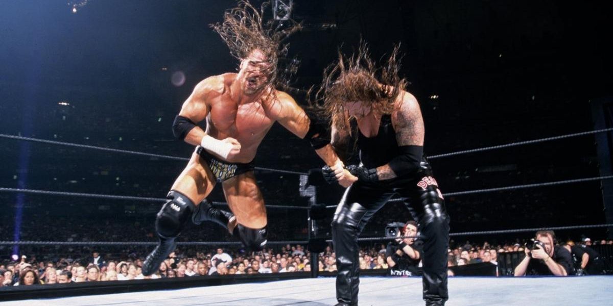 The Undertaker vs Triple H (WrestleMania X-7) Cropped