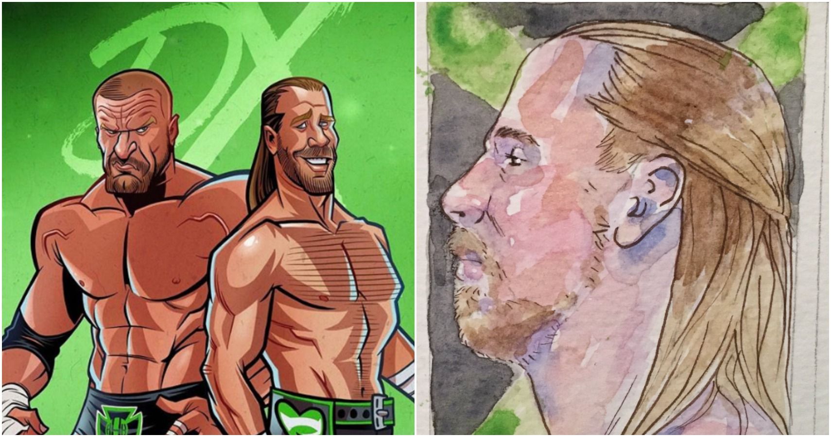How To Draw Shawn Michaels And Triple H