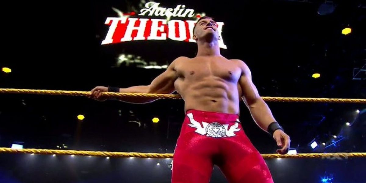 Austin Theory posing in NXT