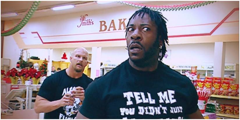 Stone Cold vs Booker T supermarket fight segment
