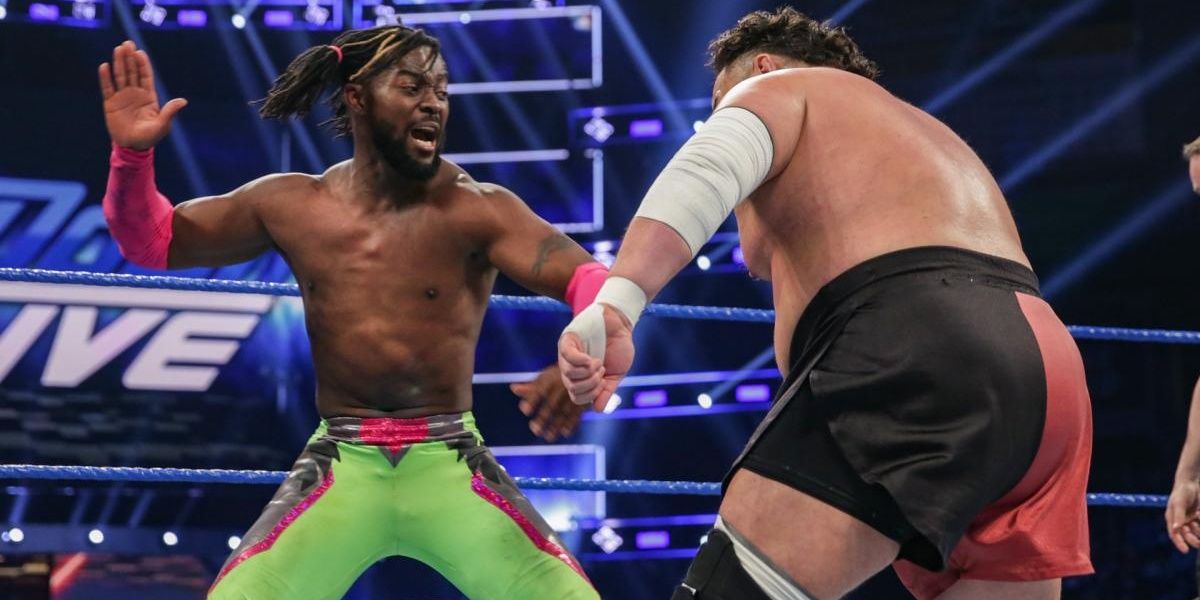 Kofi Kingston slaps Samoa Joe