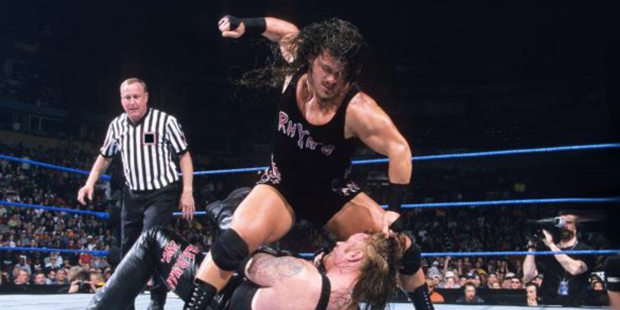 Rhyno attacking The Undertaker