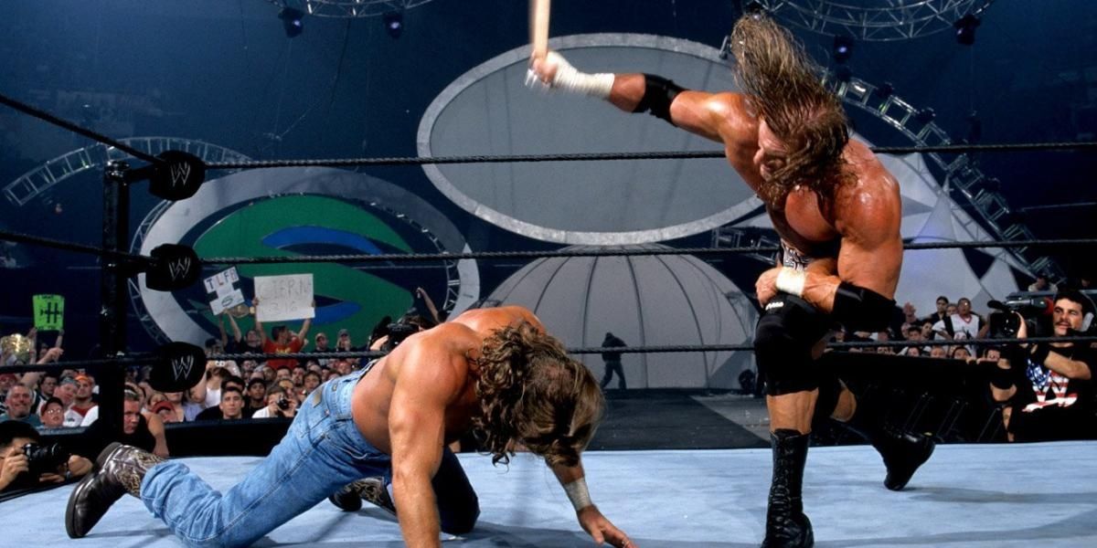 triple h vs shawn michaels vs chris benoit