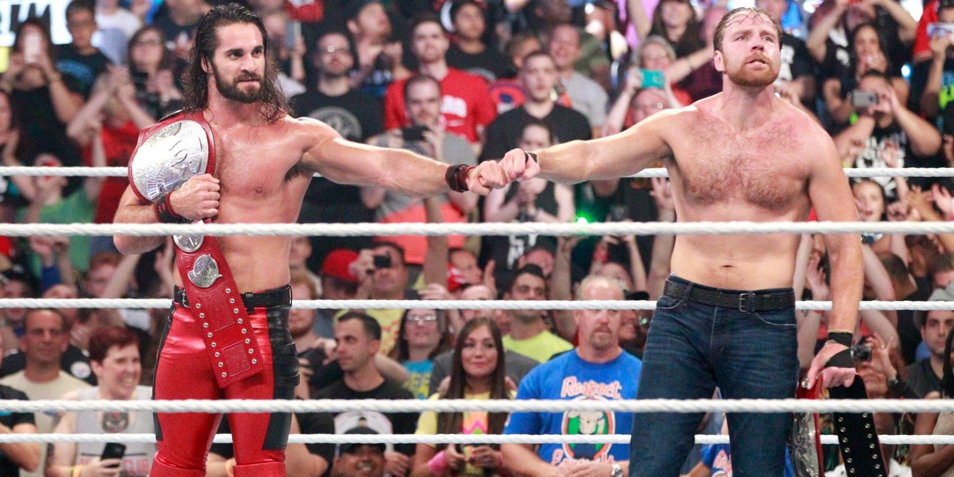 Seth Rollins &amp; Deam Ambrose vs The Bar Cropped